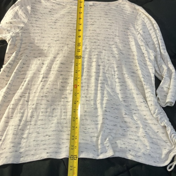 Pure Jill XL Petite White 3/4 Sleeve Shirt - Picture 5 of 6